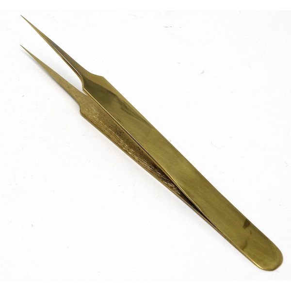 A2Z Scilab Watch & Jewelery Repair Tweezers No 5 Fine Point Forceps Gold Plated A2Z-ZR285 - main